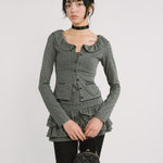 [releasing 12.09 12pm KST] Lolly picot skirt - threetimes