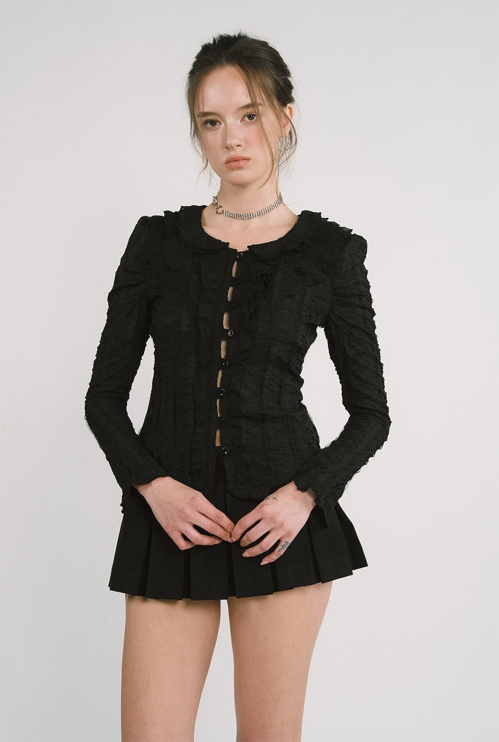 [releasing 12.09 12pm KST] Snow ruffle top - threetimes