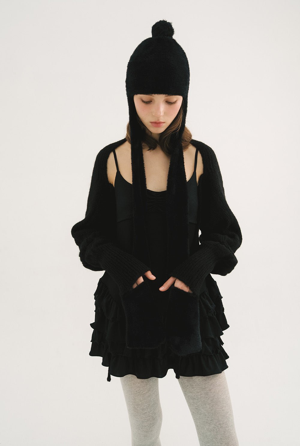 [releasing 10.30 12pm KST] Creamy knit bolero - threetimes