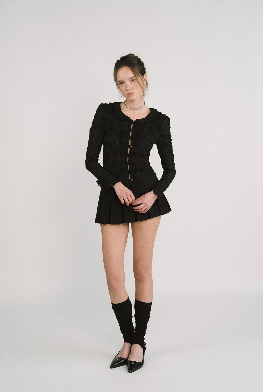 [releasing 12.09 12pm KST] Snow ruffle top - threetimes