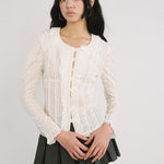 [releasing 12.09 12pm KST] Snow ruffle top - threetimes