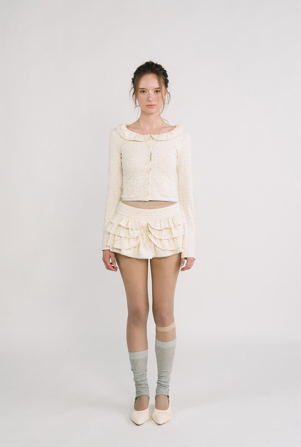 [releasing 12.09 12pm KST] Lolly picot skirt - threetimes