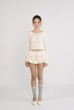 [releasing 12.09 12pm KST] Lolly picot skirt - threetimes