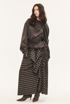 [releasing 09.18 12pm KST] Tartan soup skirt - threetimes