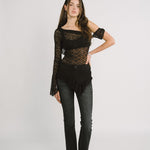 [releasing 12.09 12pm KST] Lace drape top - threetimes