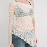 [releasing 12.09 12pm KST] Lace drape top - threetimes