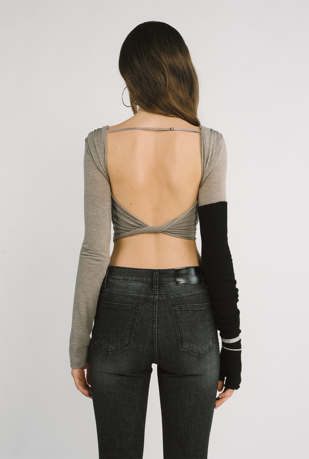 5501 Bootcut black jeans - threetimes