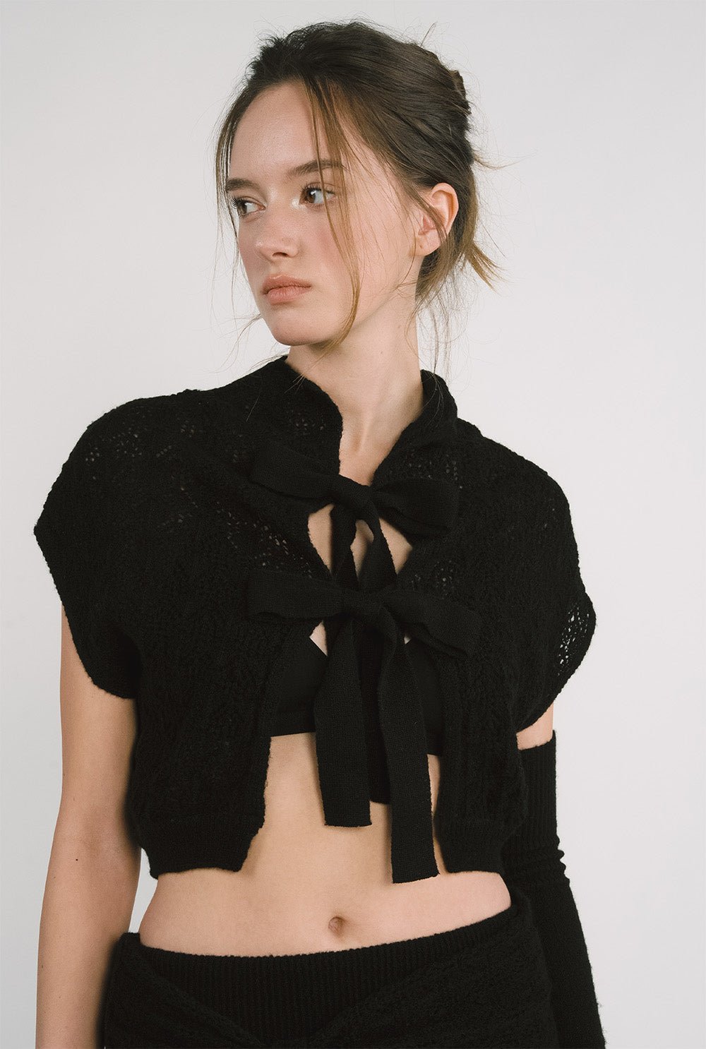 [releasing 12.09 12pm KST] Ribbon cape cardigan - threetimes