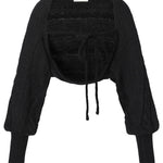 [releasing 10.30 12pm KST] Creamy knit bolero - threetimes