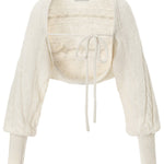 [releasing 10.30 12pm KST] Creamy knit bolero - threetimes