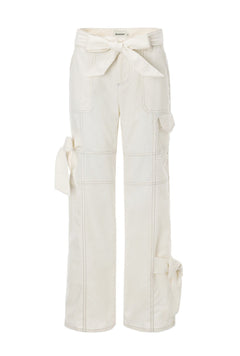 Ribbon linen pants - threetimes