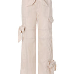 Ribbon linen pants - threetimes