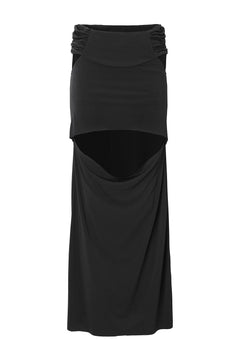 Rough drape skirt - threetimes