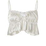 Milky ribbon top - threetimes