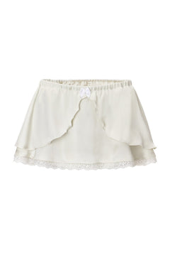 Milky ribbon skirt - threetimes