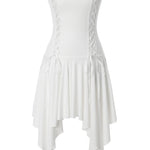 Stretch lace up dress - threetimes