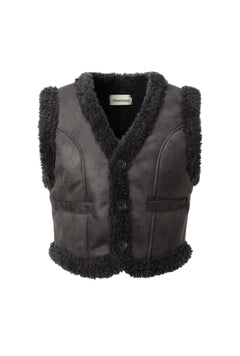 Curly fur vest - threetimes