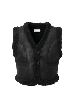 Curly fur vest - threetimes