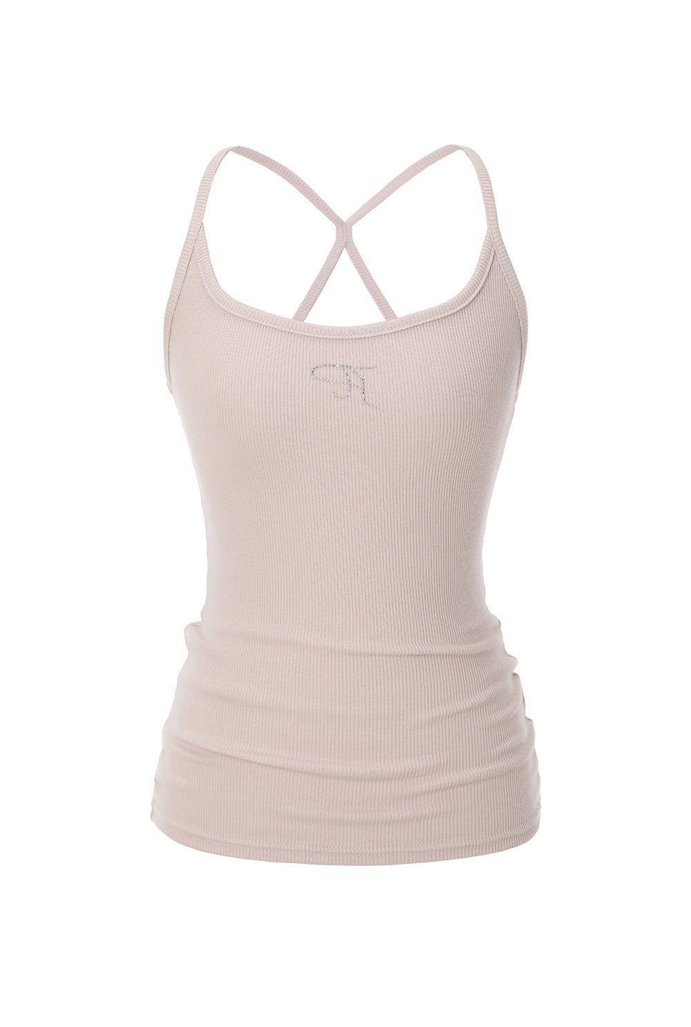 Jewel cross back tank top - threetimes