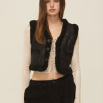 Curly fur vest - threetimes