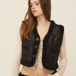 Curly fur vest - threetimes