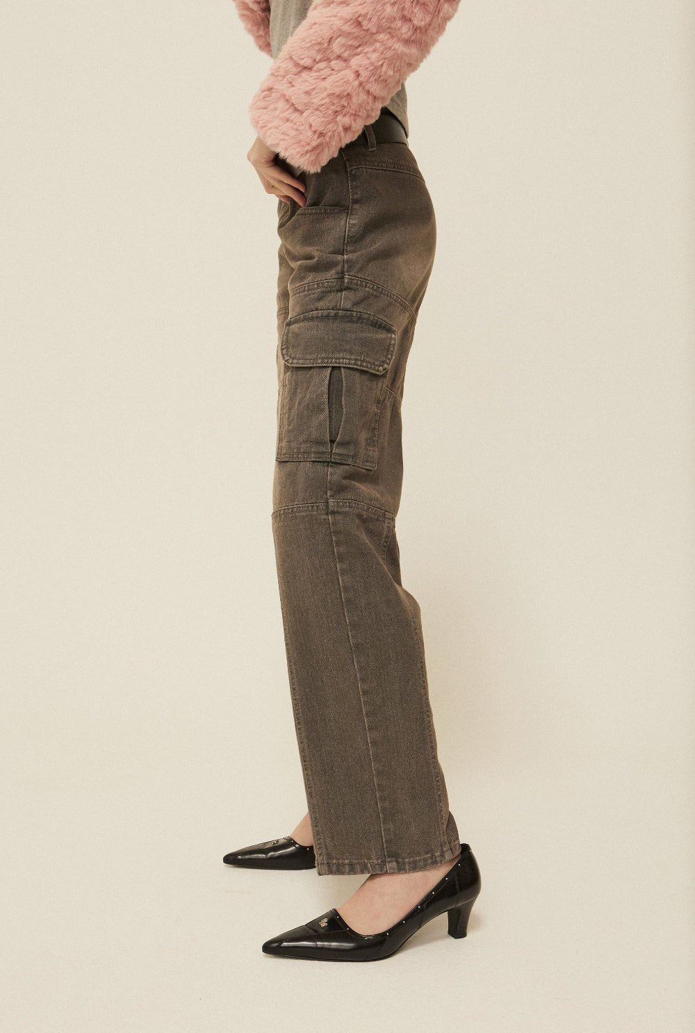 Ash pocket cargo jeans - threetimes