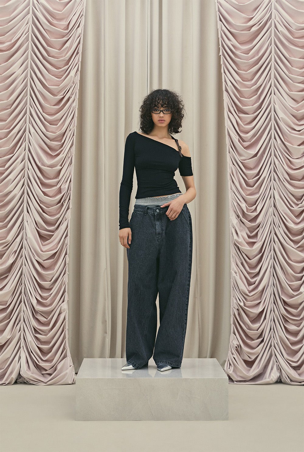 Belt drape top - threetimes