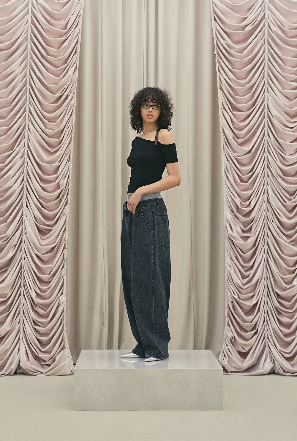 Belt drape top - threetimes