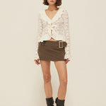 Buckle mini skirt - threetimes