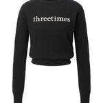 Classic pink logo top - threetimes