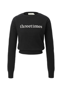 Classic pink logo top - threetimes