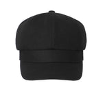 Cotton logo newsboy cap - threetimes