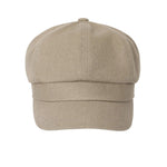 Cotton logo newsboy cap - threetimes