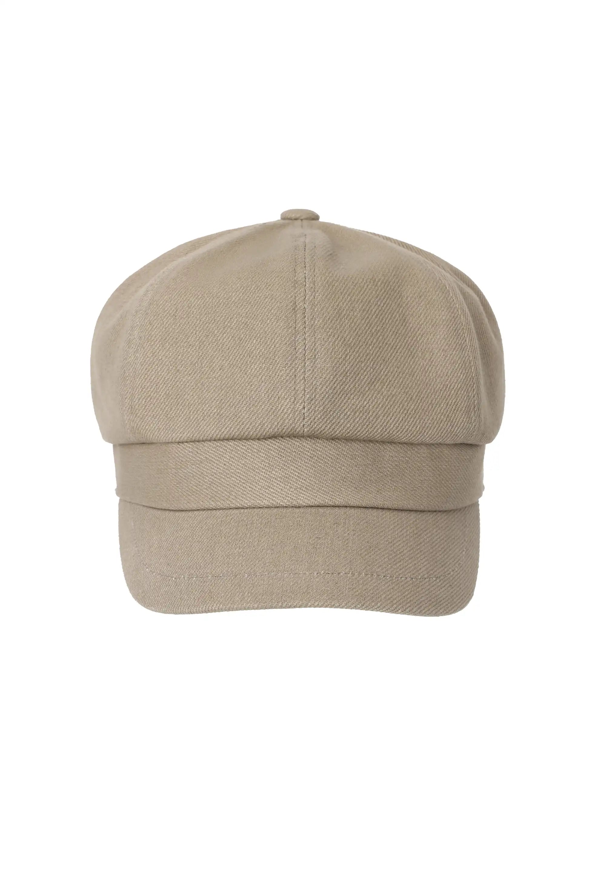 Cotton logo newsboy cap - threetimes