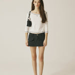 Cotton stripe skirt - threetimes