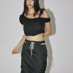 Cut - out flap skirt - threetimes
