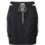 Cut - out flap skirt - threetimes