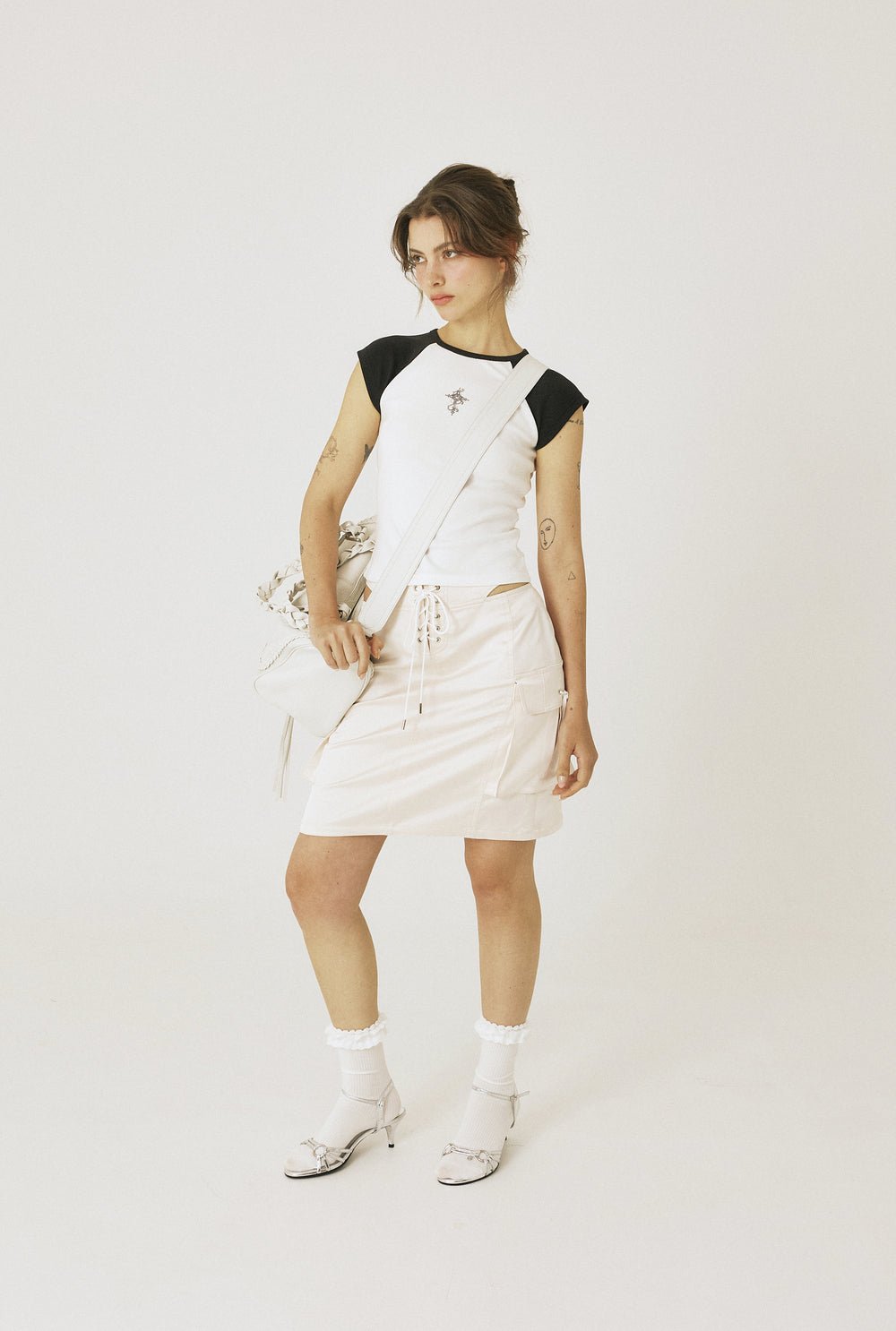 Cut - out flap skirt - threetimes