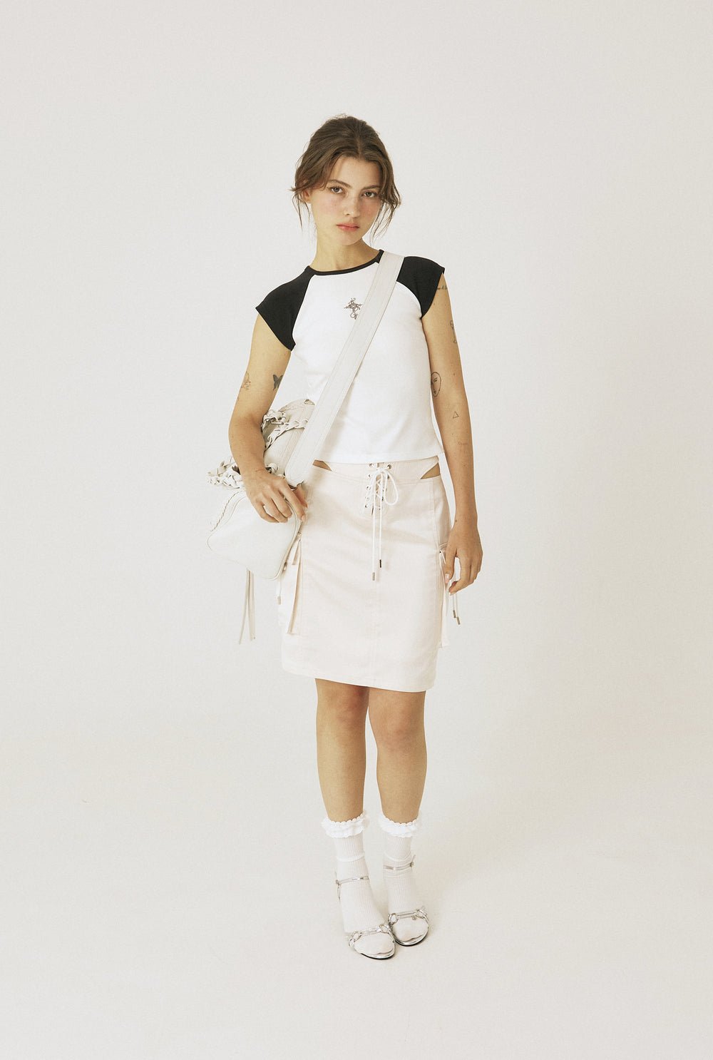 Cut - out flap skirt - threetimes