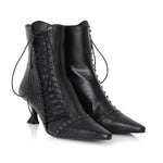 Eyelet lace - up ankle boots - threetimes