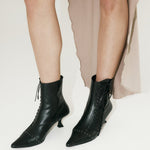 Eyelet lace - up ankle boots - threetimes