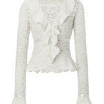 Floral ruffle cardigan - threetimes