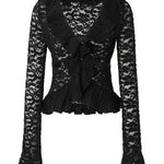 Floral ruffle cardigan - threetimes