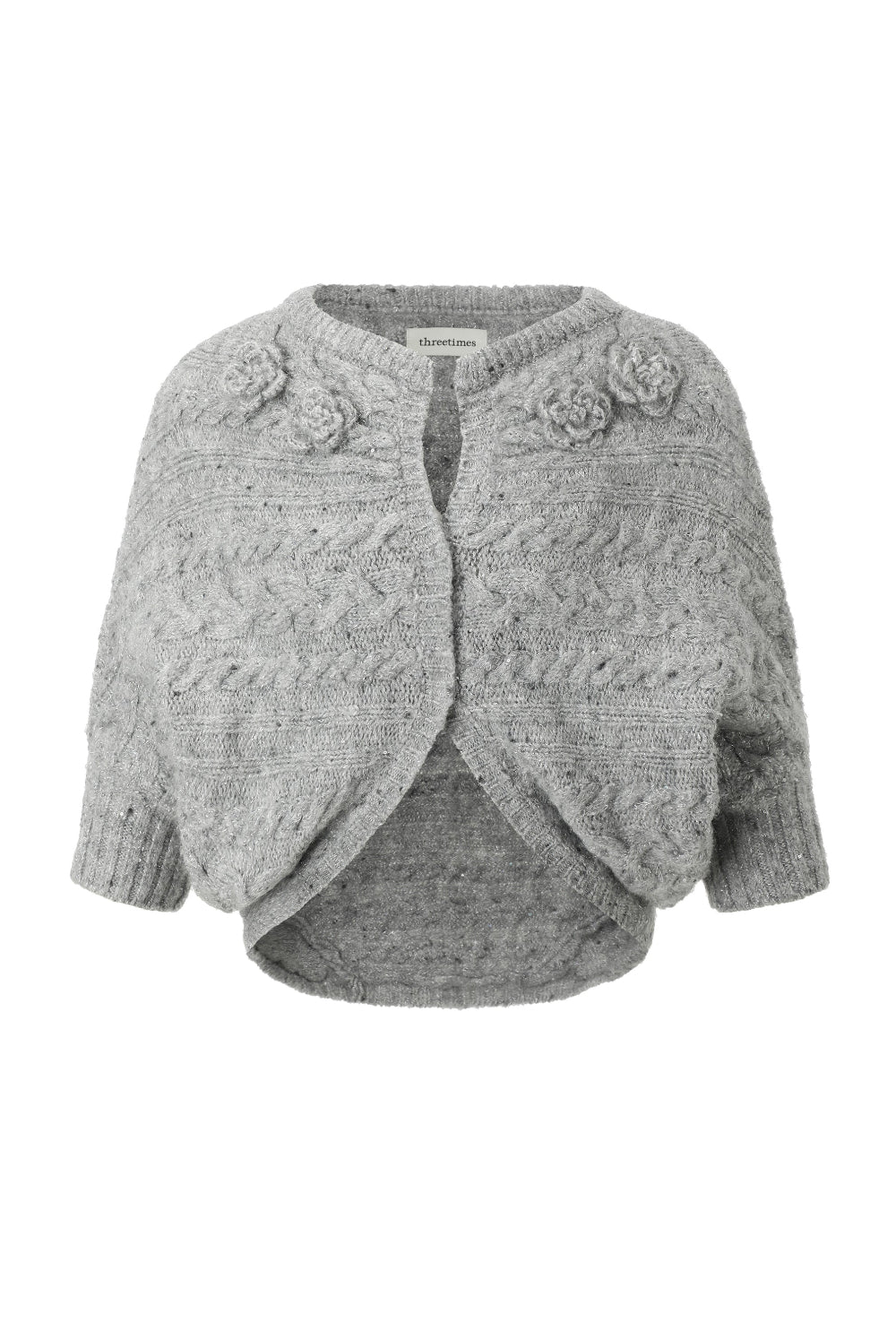 Flower spangle cardigan - threetimes