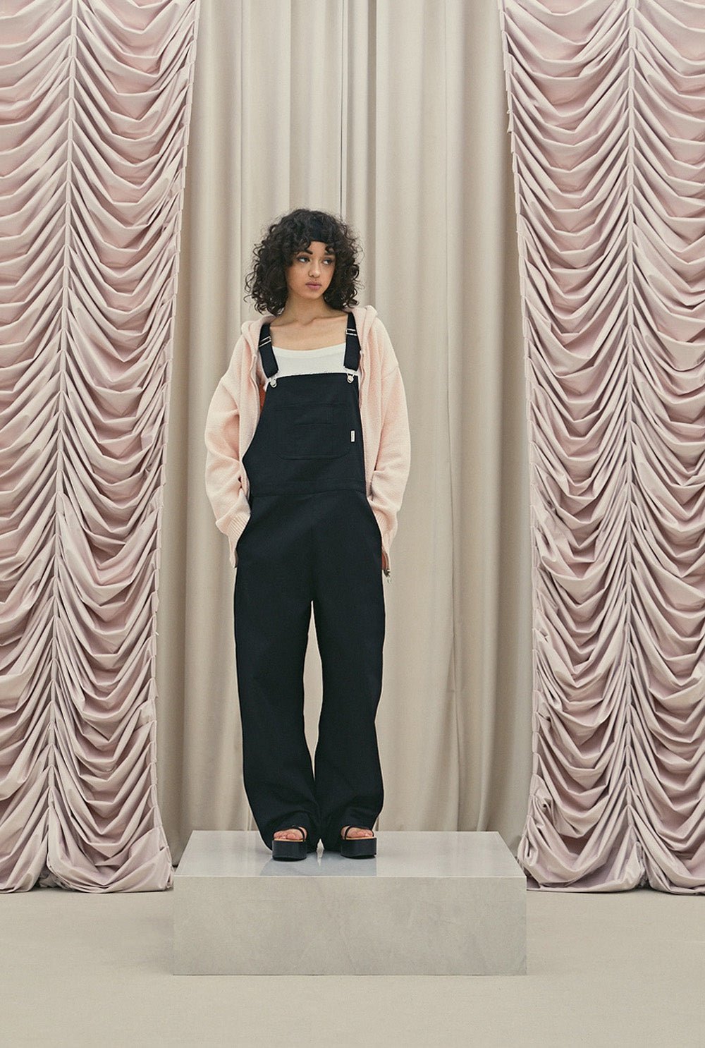 Frill baggy overalls - threetimes