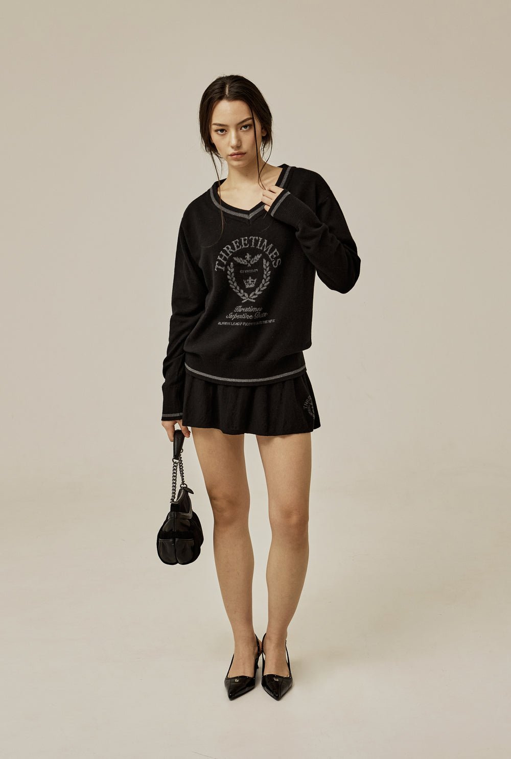 Isabel emblem knit skirt - threetimes