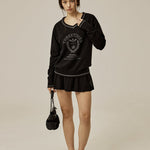 Isabel emblem knit skirt - threetimes