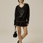 Isabel emblem knit skirt - threetimes