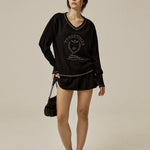 Isabel emblem knit skirt - threetimes