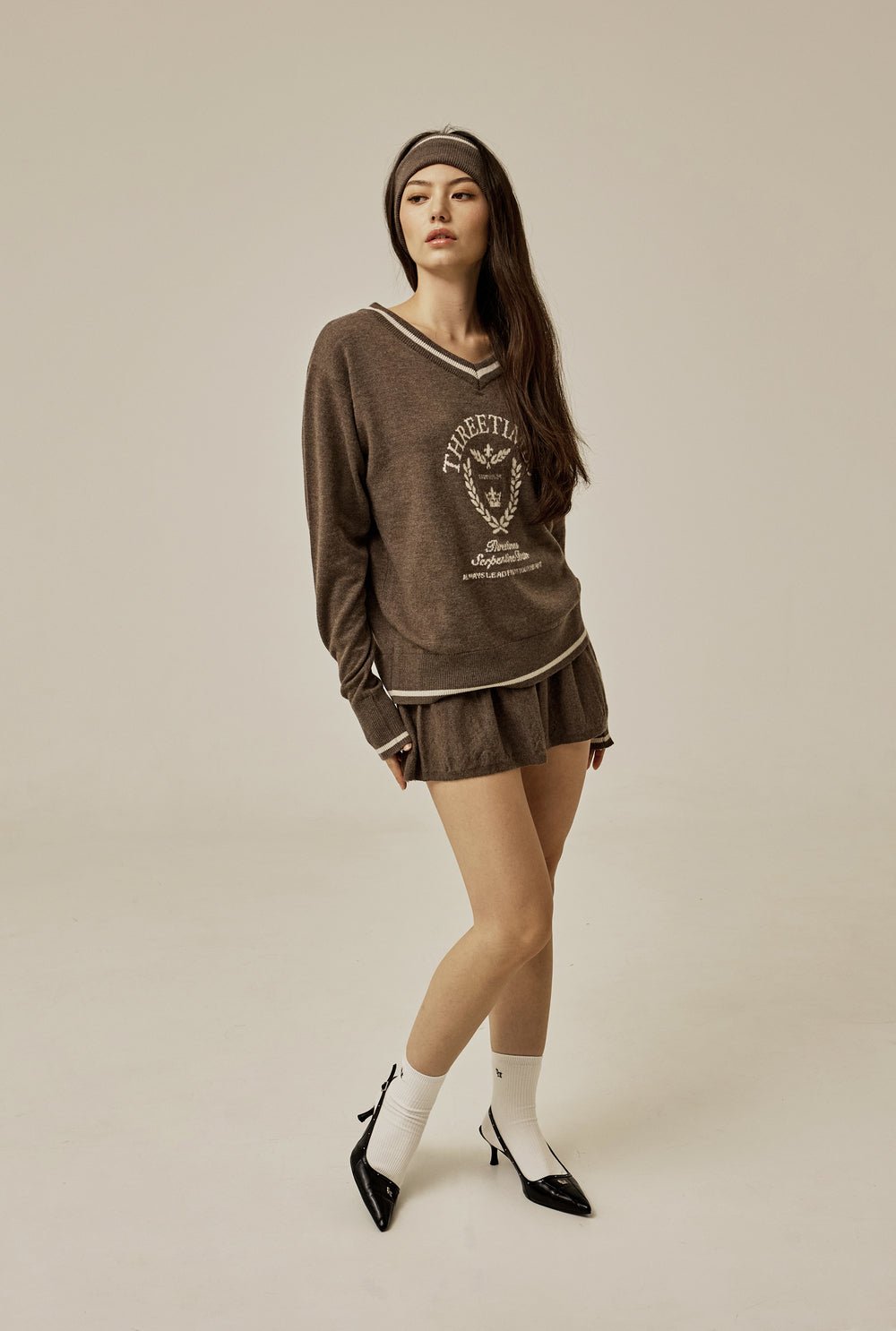 Isabel emblem knit skirt - threetimes